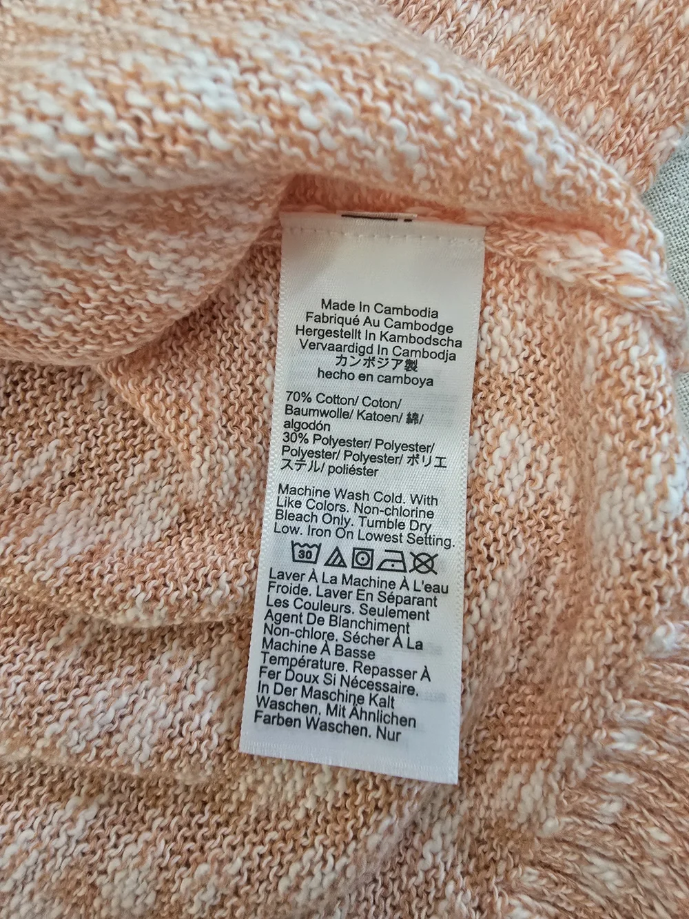 J. Crew Pink Marled Crewneck Sweater Women Size L